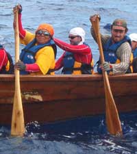 Sea Warriors rowing hard